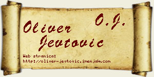 Oliver Jevtović vizit kartica